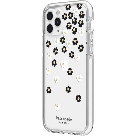 Kate Spade Scattered Flowers Gold Gems For iPhone 11 Pro / Xs Hard Shell Case - Picture 2 of 5